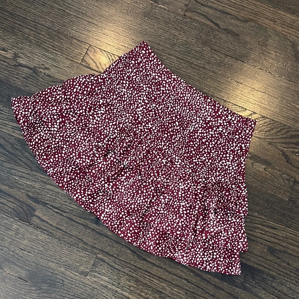 Stylish Red Polka Dot Skirt by SHEIN - size small
